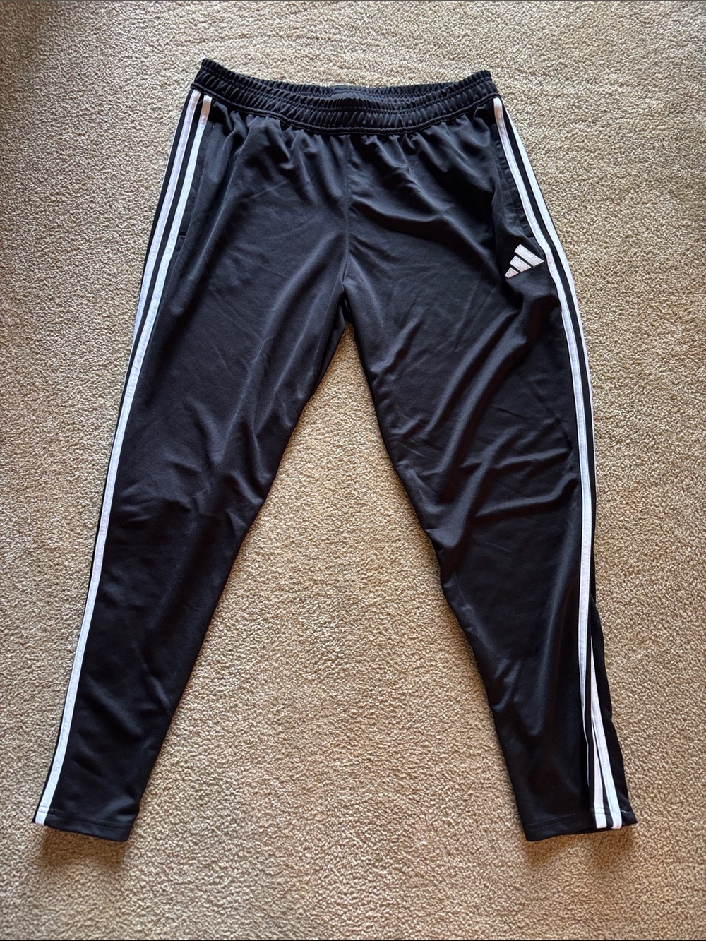 adidas Kids Black Sweatpants with White Side Stripes